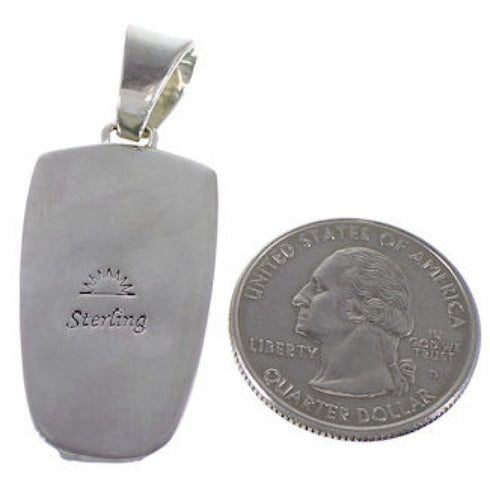 Sterling Silver Multicolor Native American Design Pendant HS41129
